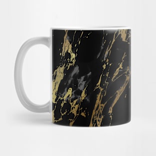 Black Marble with Gold texture Mug